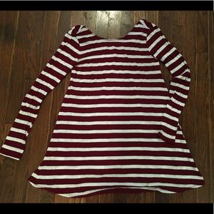 Red and white striped mini dress/tunic top.